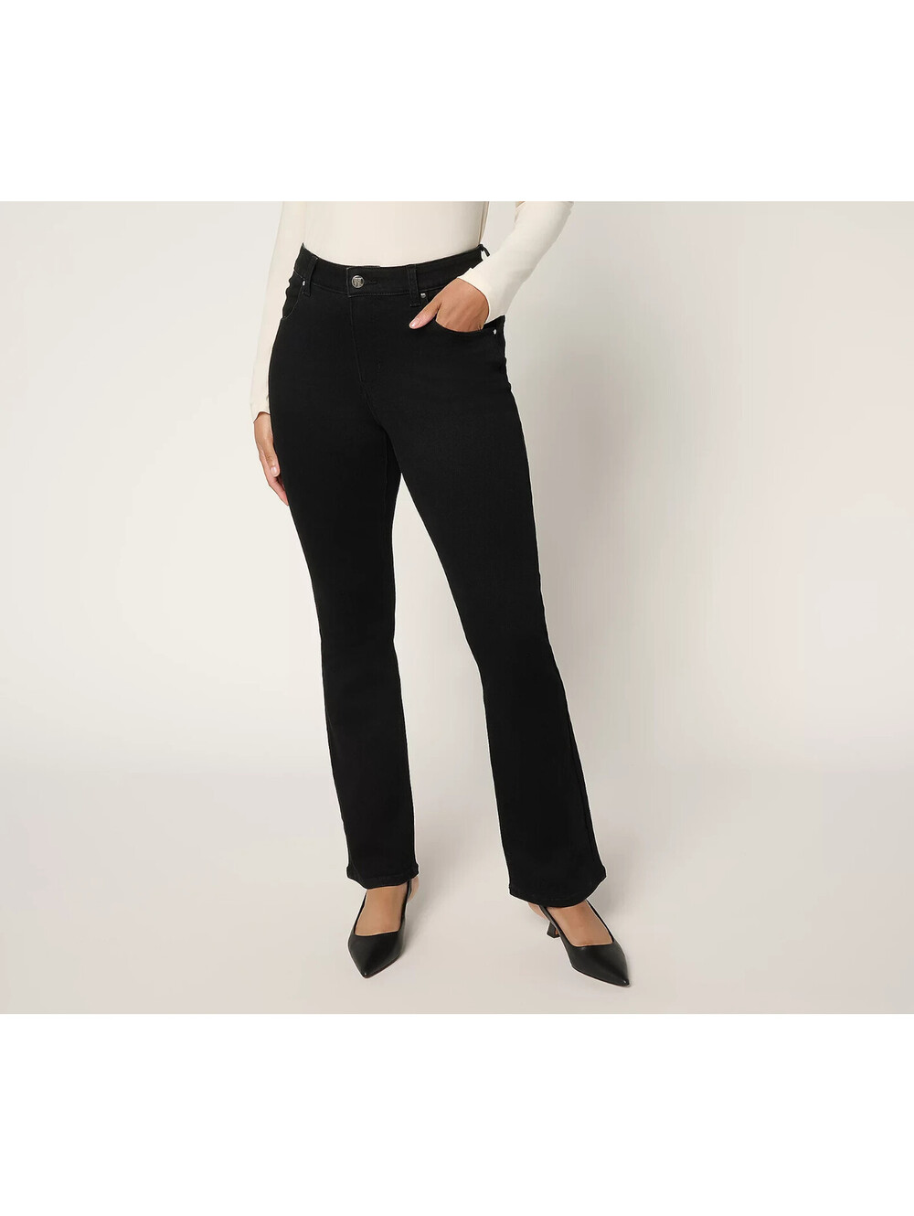 Women with Control Contour Curves Regular Black Wash Jeans Black wash, 14 #35M